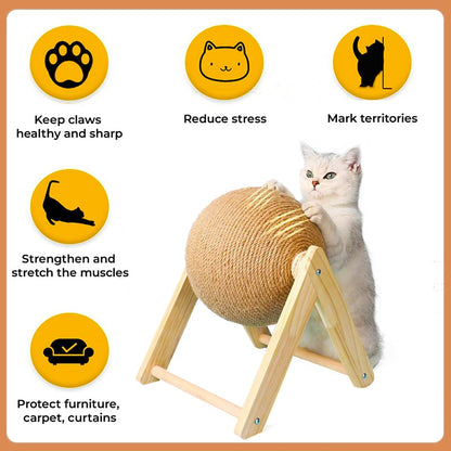 Wooden Cat Scratcher Toy