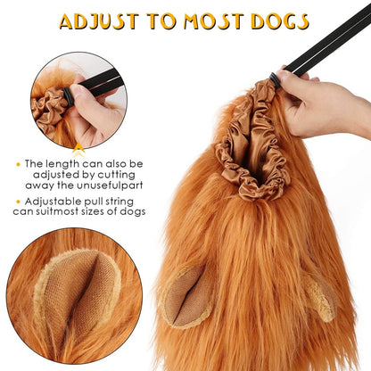 Lion Wig Costume For Dogs