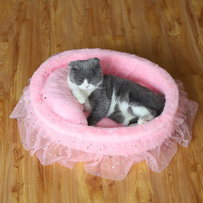 Soft Lace Princess Cat Mat