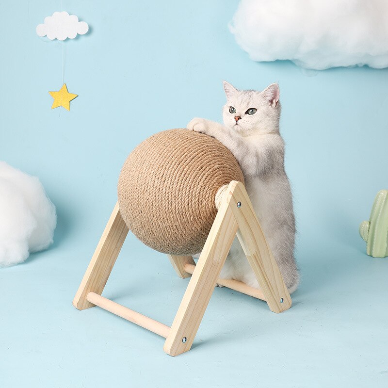 Wooden Cat Scratcher Toy