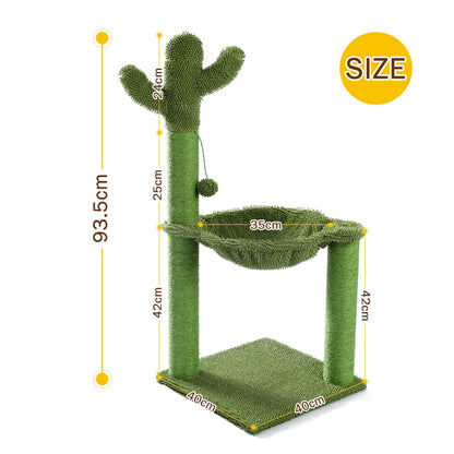 Cute Cactus Cat Tree Toy