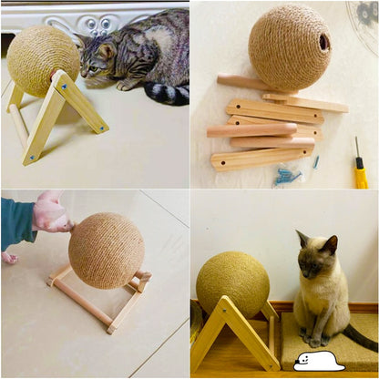 Wooden Cat Scratcher Toy