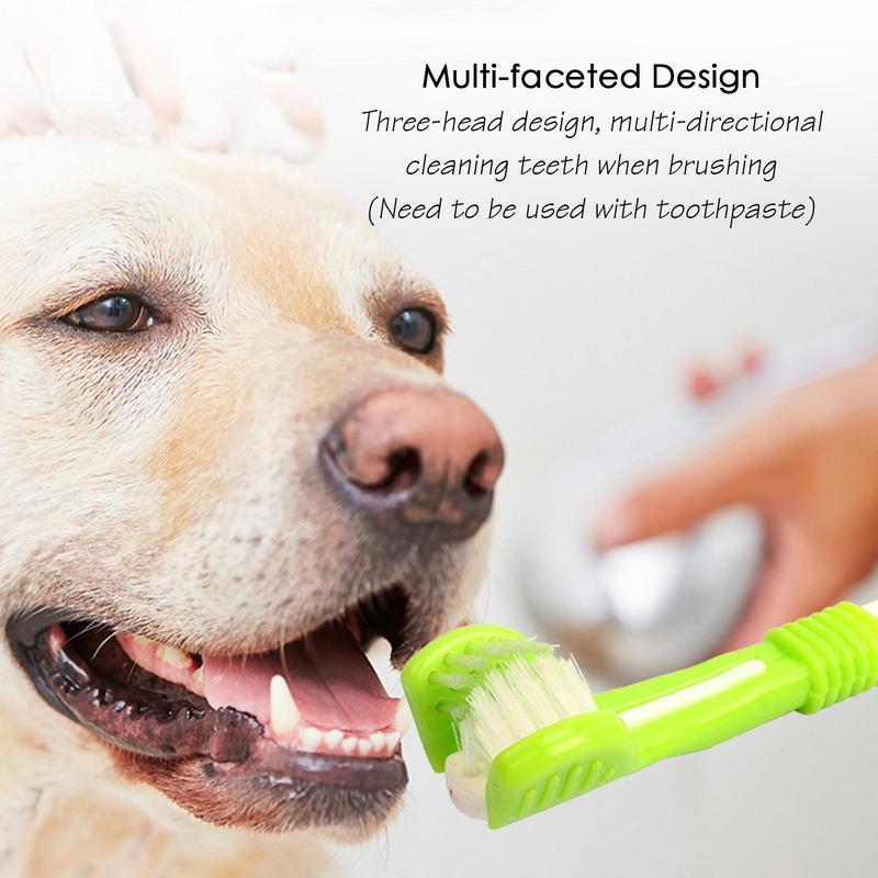 Three-Sided Pet Toothbrush