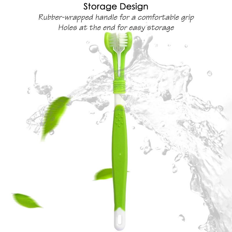 Three-Sided Pet Toothbrush