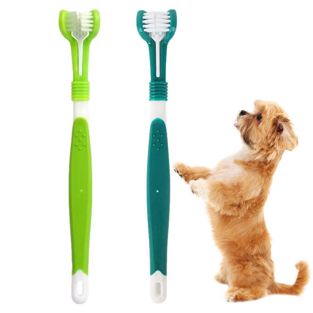 Three-Sided Pet Toothbrush