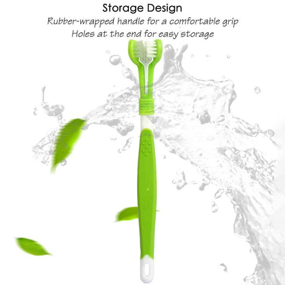 Three-Sided Pet Toothbrush