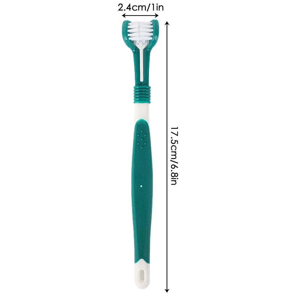 Three-Sided Pet Toothbrush